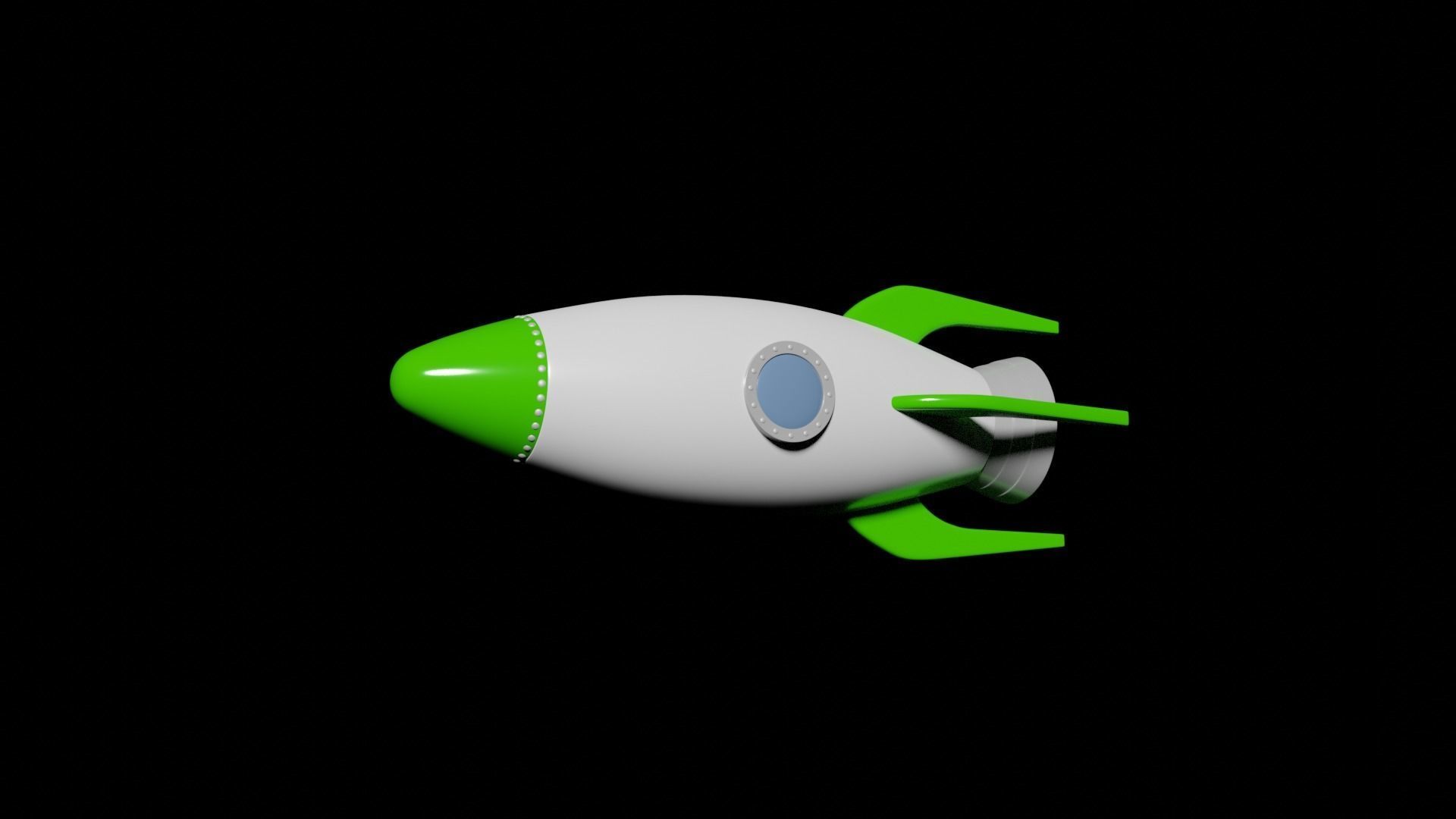 Cartoon style rockets 3D model_7