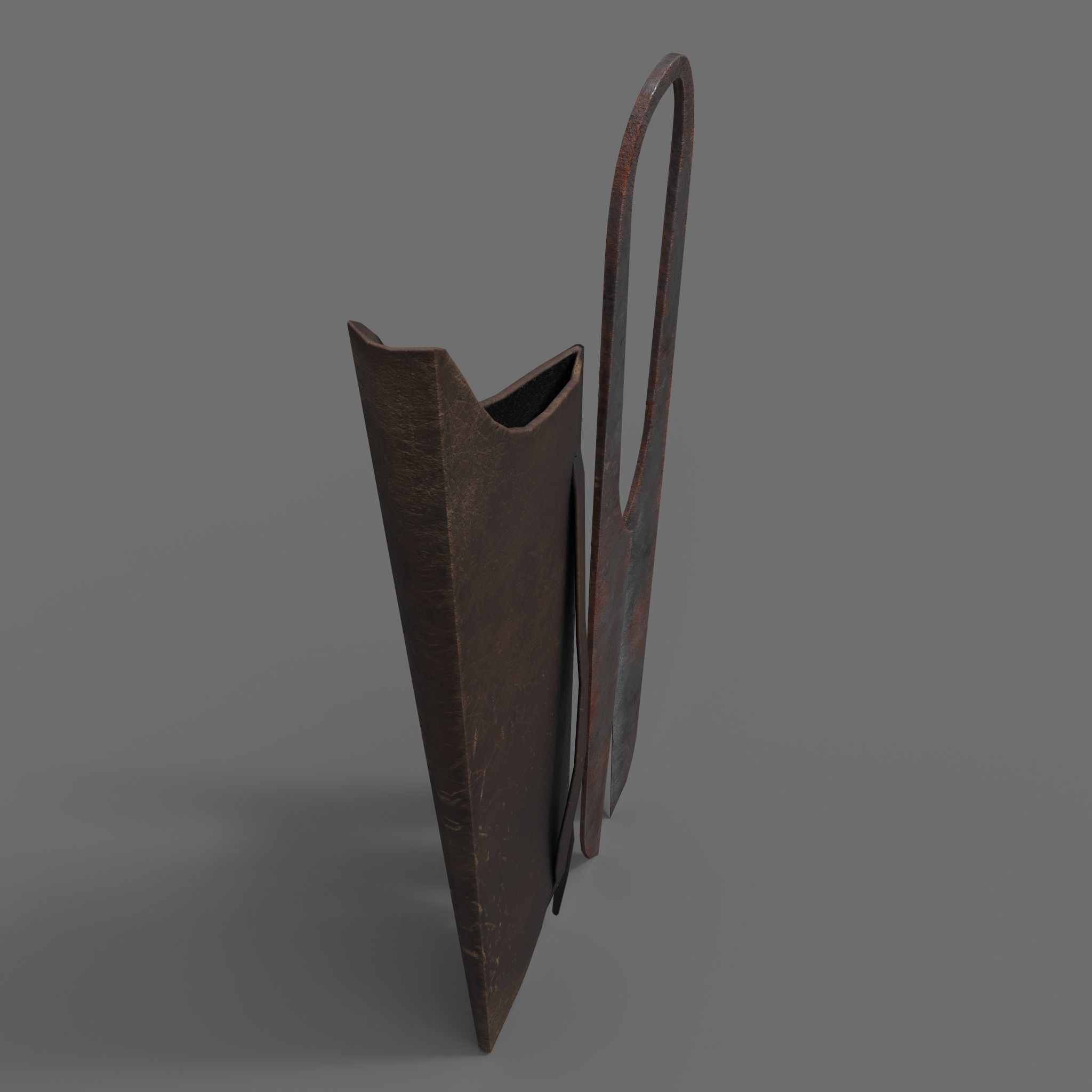 Rusty Forged Scissors Free low-poly 3D model_13