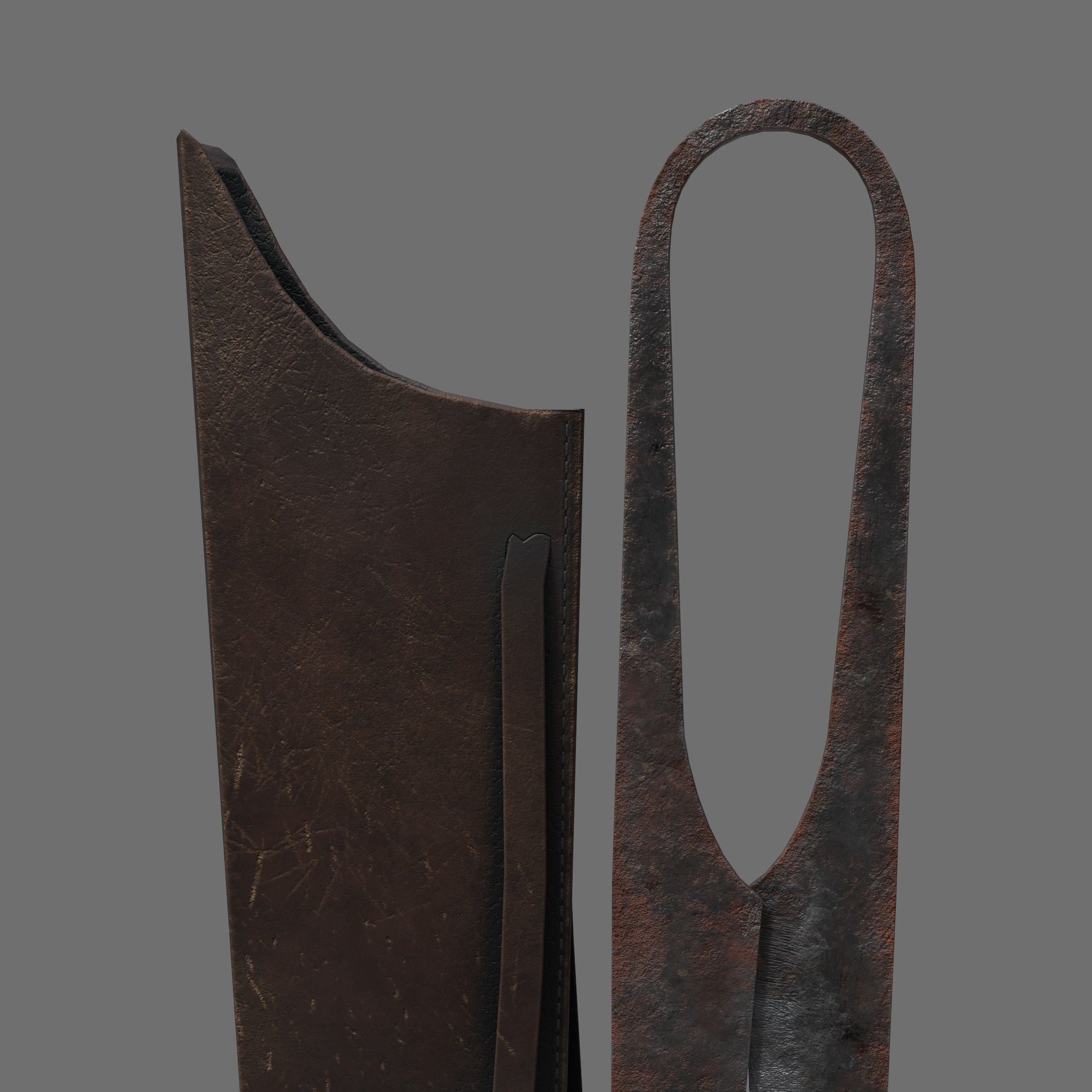 Rusty Forged Scissors Free low-poly 3D model_3