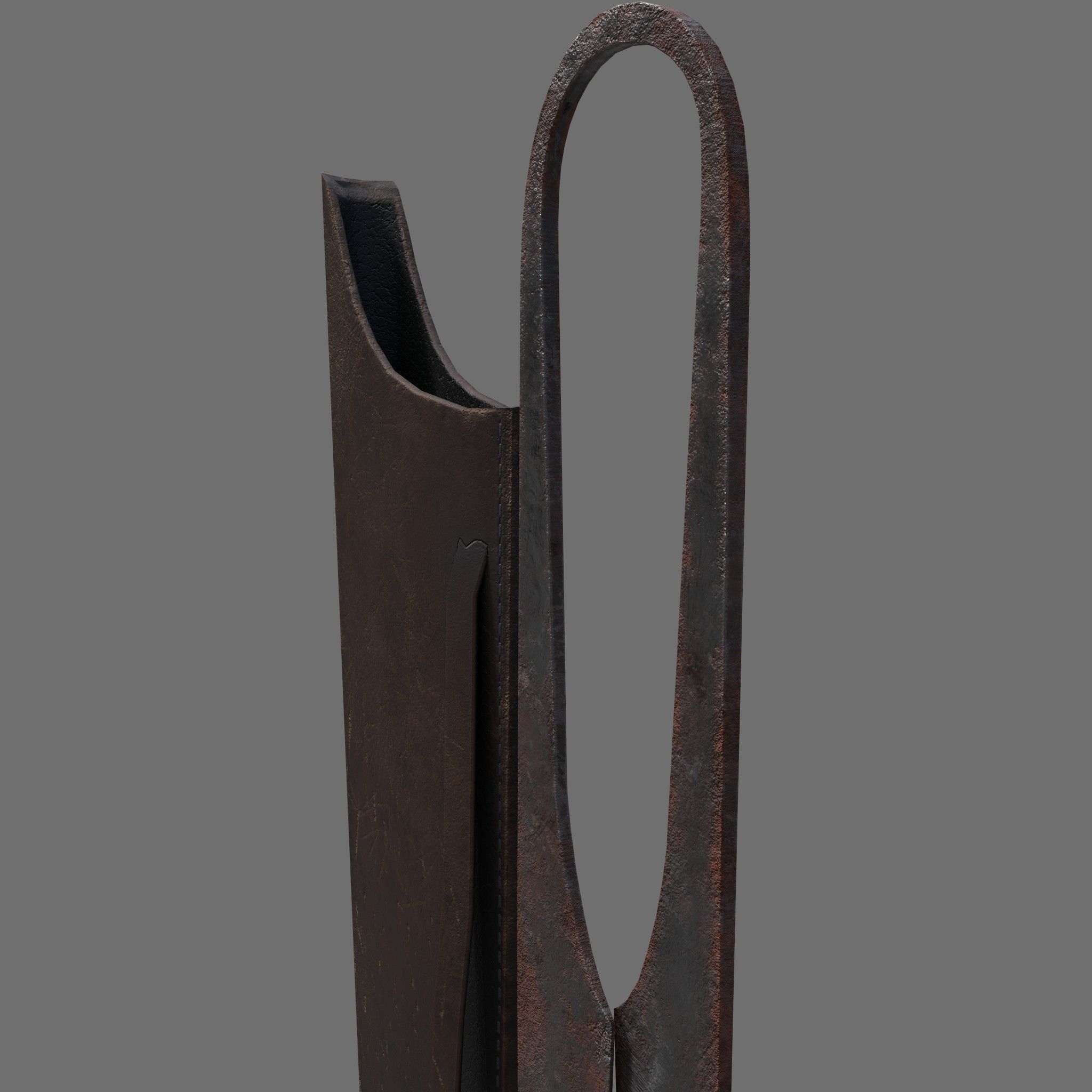 Rusty Forged Scissors Free low-poly 3D model_4