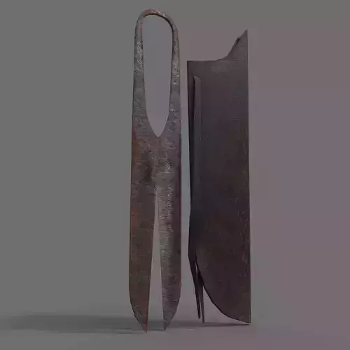 Rusty Forged Scissors  Free low-poly 3D model