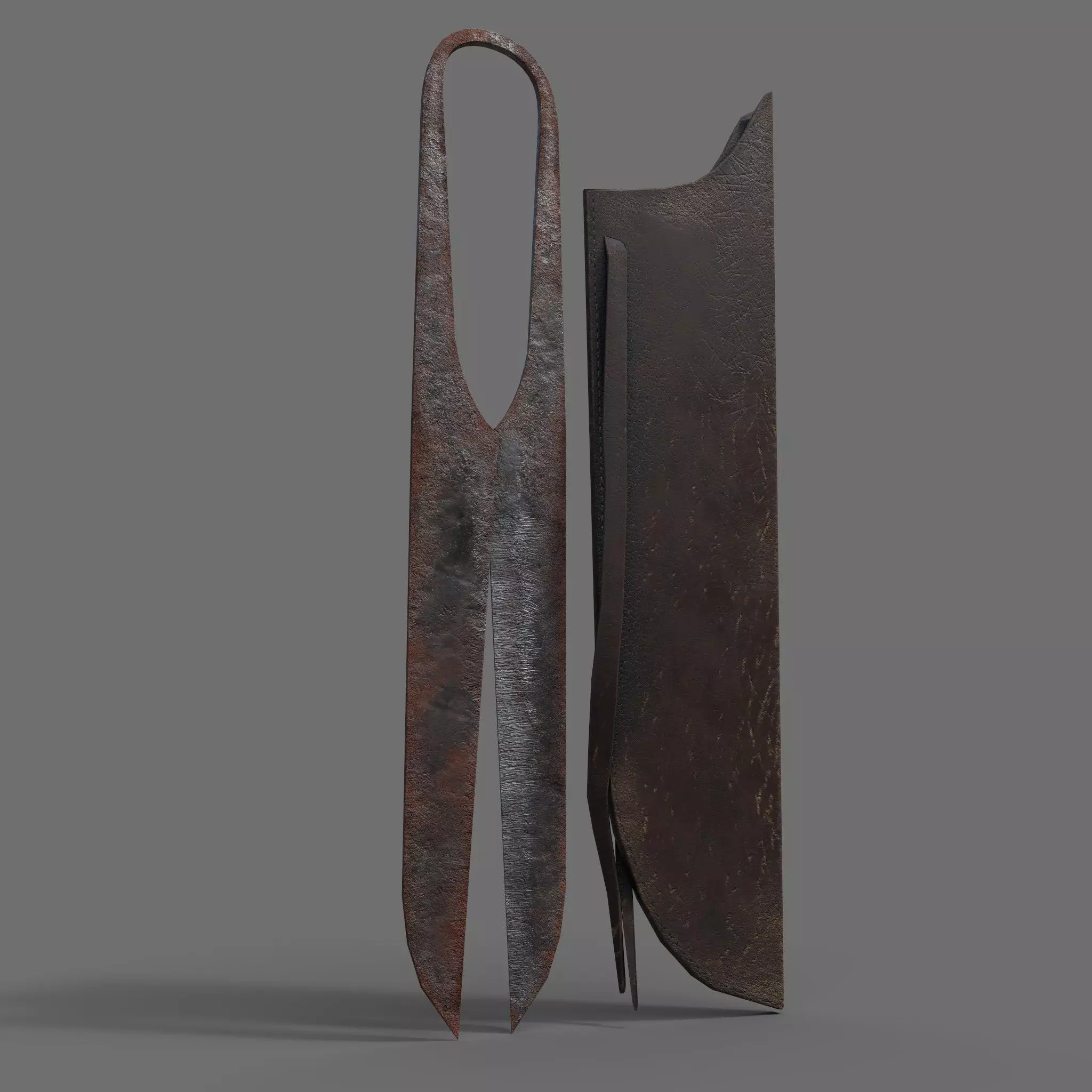 Rusty Forged Scissors Free low-poly 3D model_0