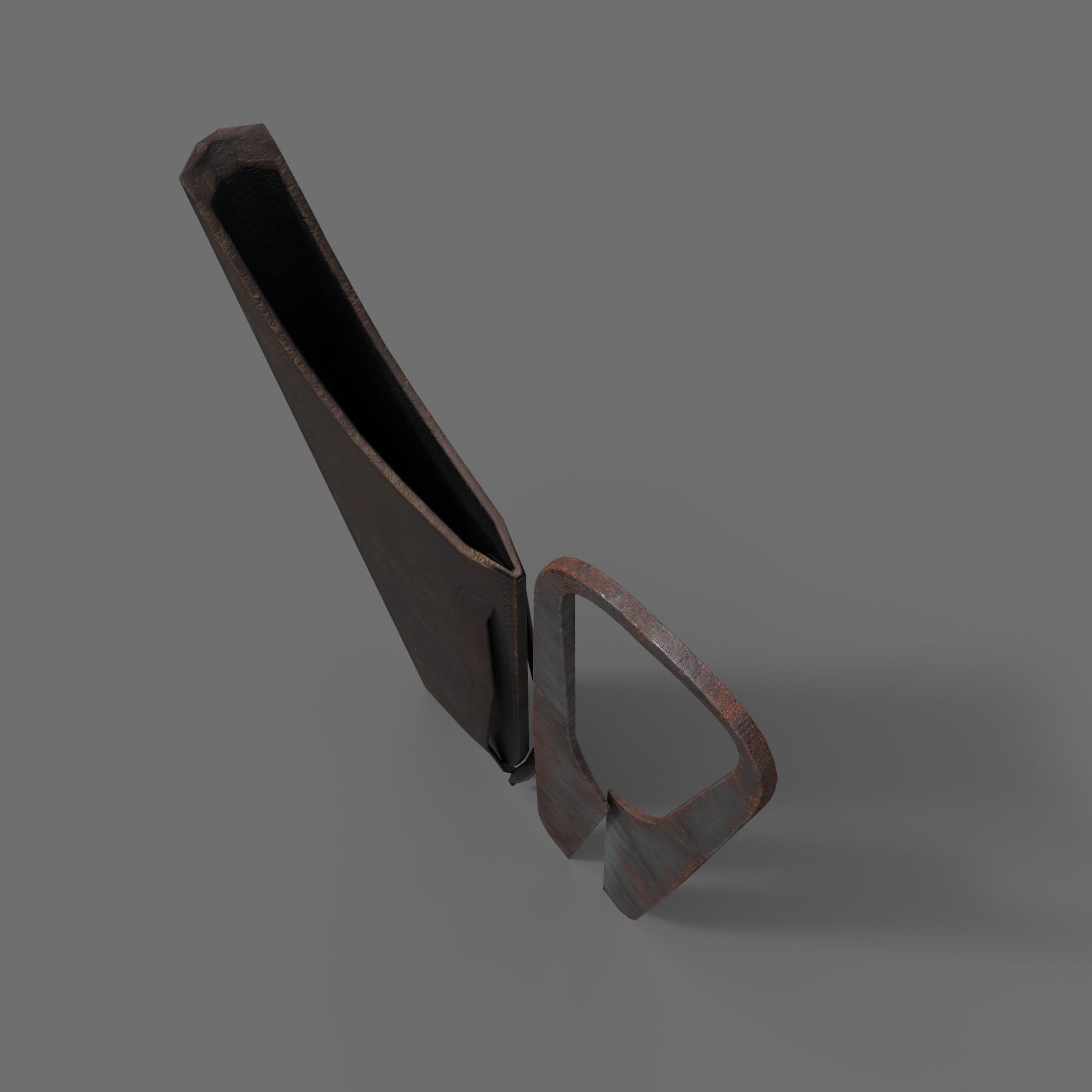Rusty Forged Scissors Free low-poly 3D model_5