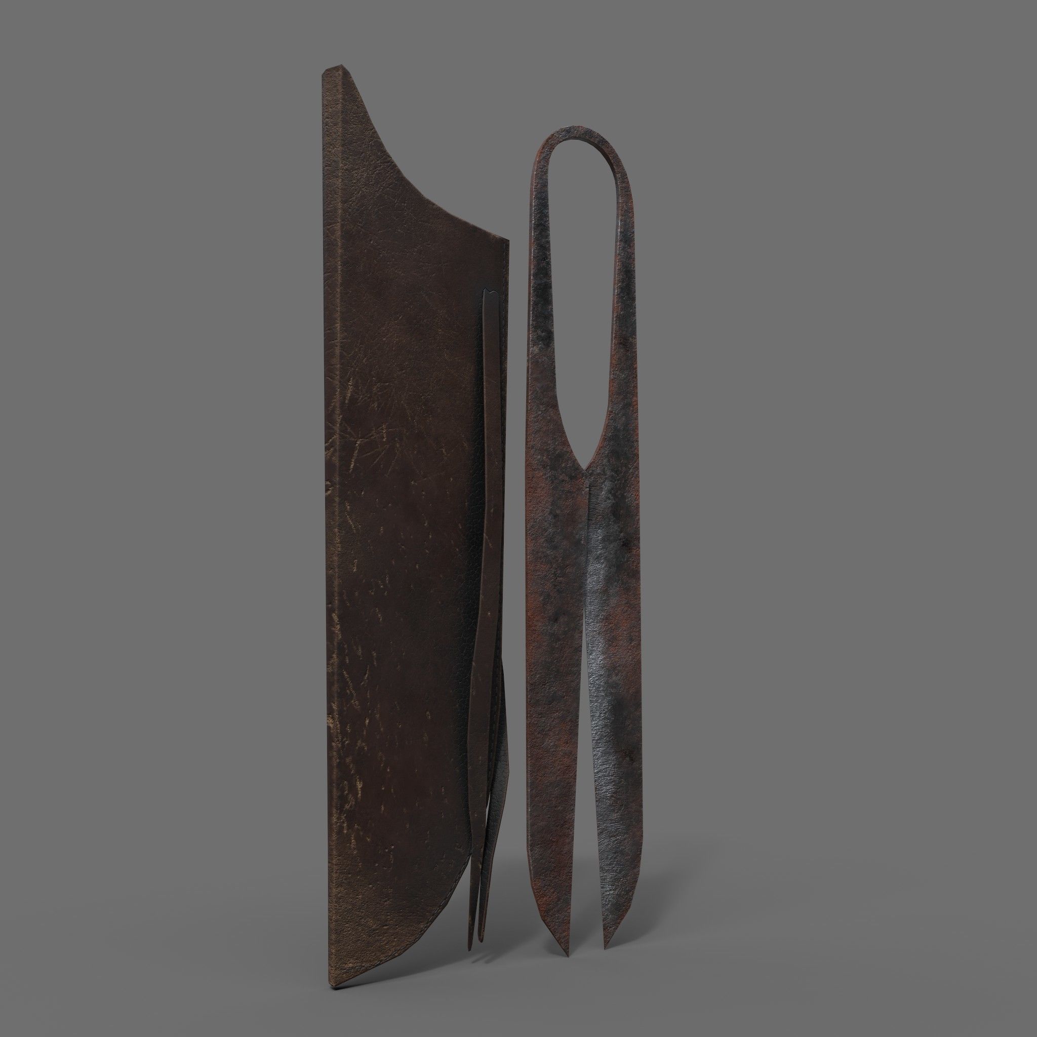 Rusty Forged Scissors Free low-poly 3D model_19