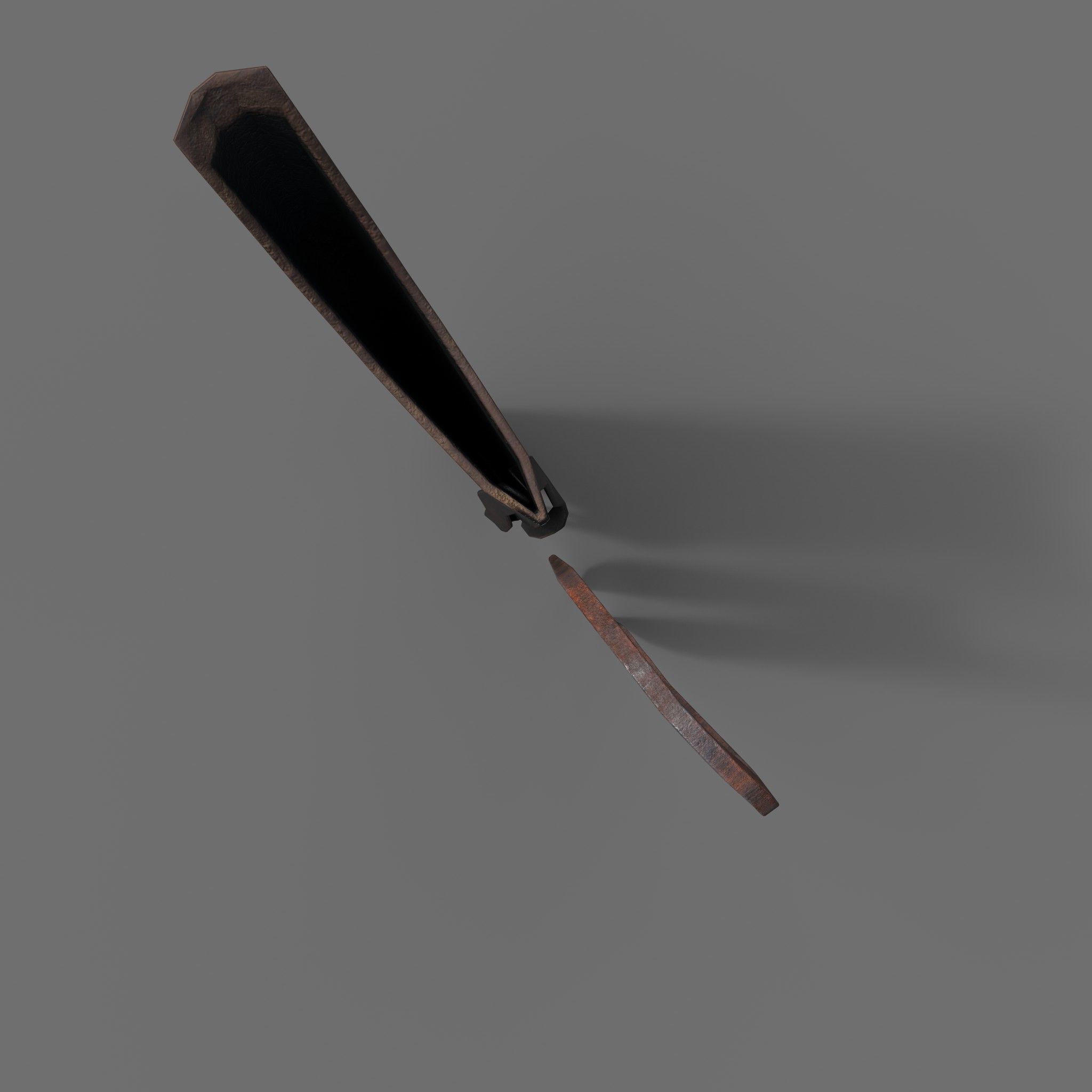 Rusty Forged Scissors Free low-poly 3D model_6
