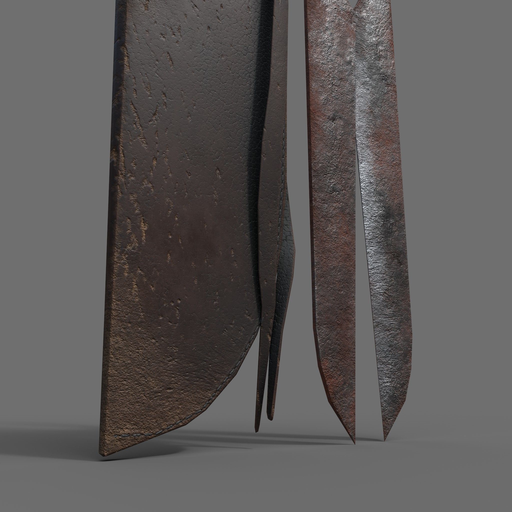Rusty Forged Scissors Free low-poly 3D model_10