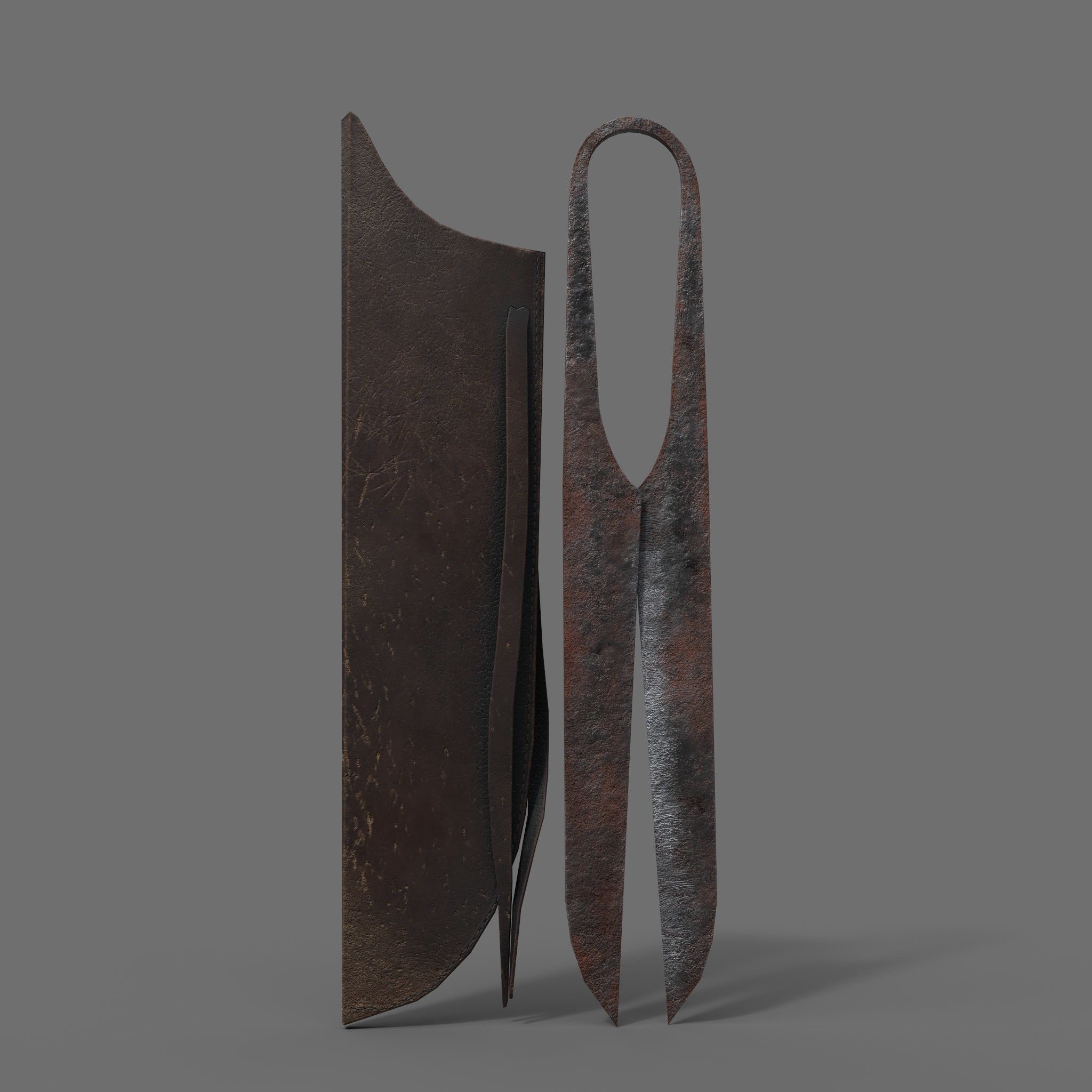Rusty Forged Scissors Free low-poly 3D model_20