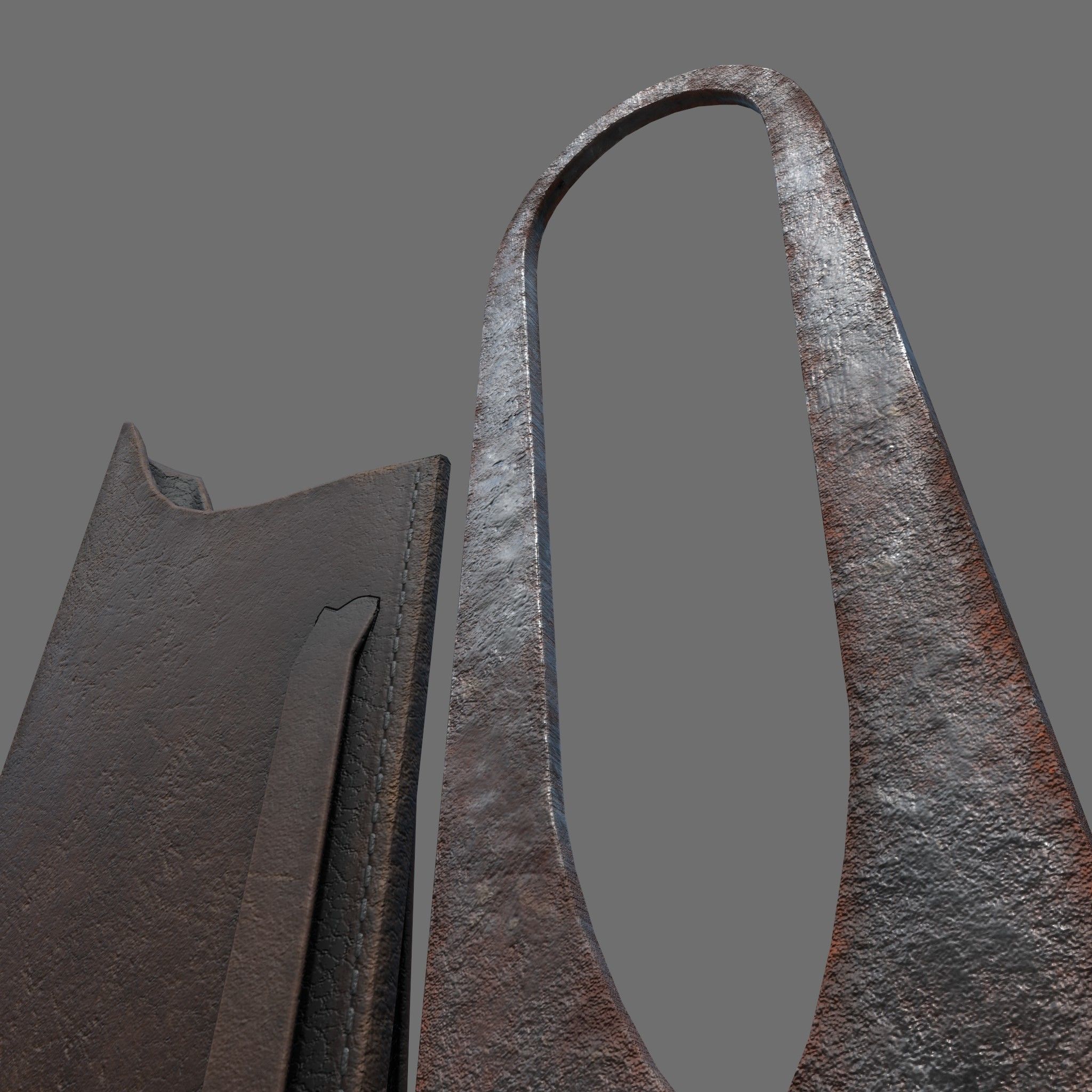 Rusty Forged Scissors Free low-poly 3D model_7
