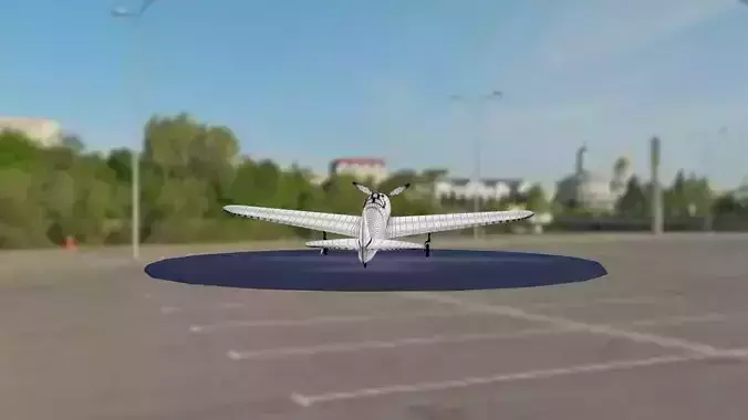 airplane in parking lot