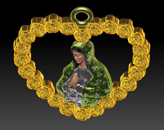 Pendant Virgin Guadalupe 3D print model