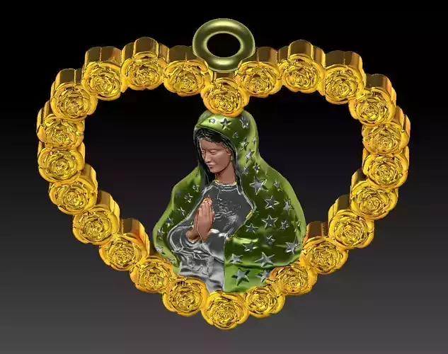 Pendant Virgin Guadalupe 3D print model