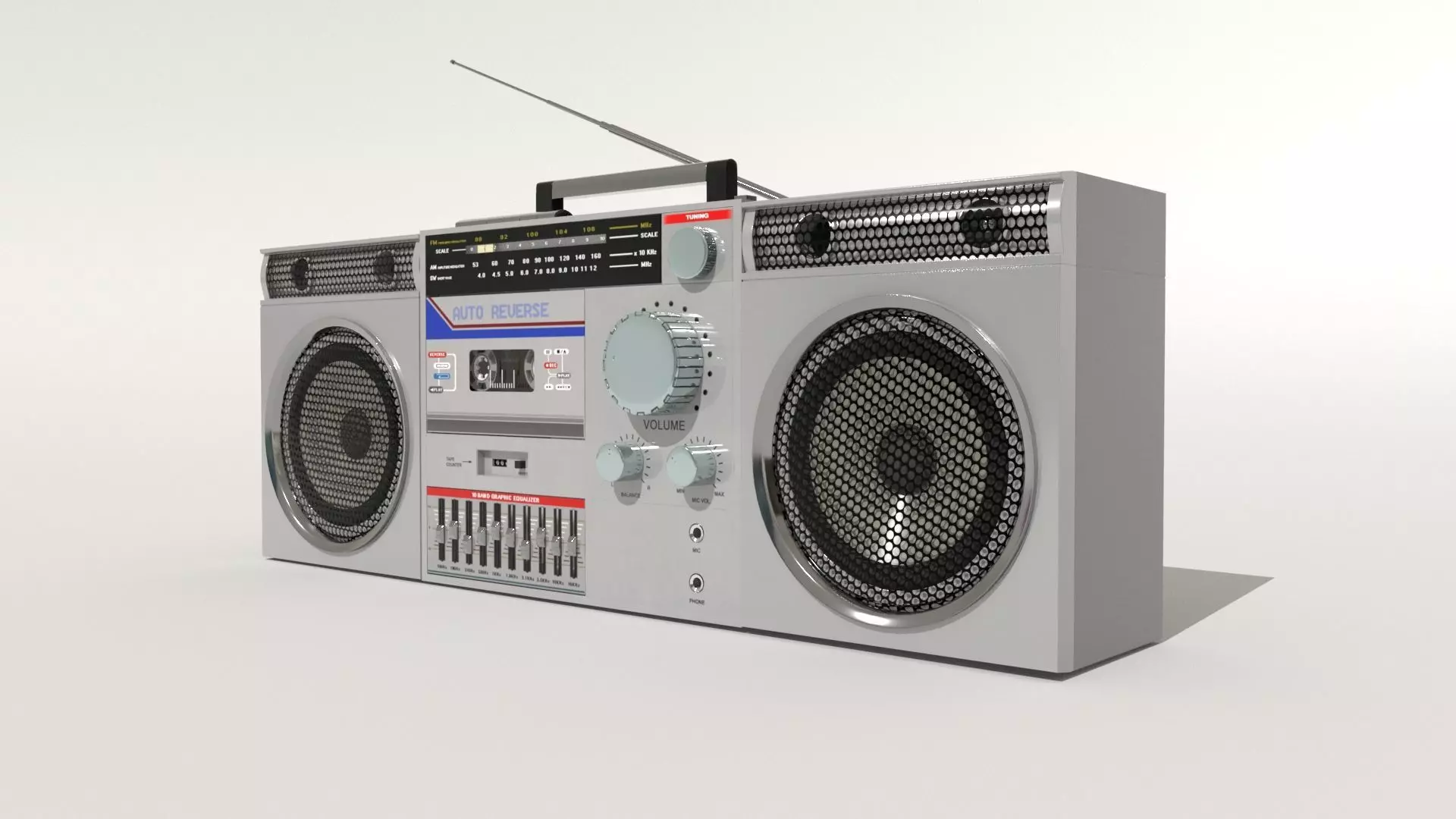 Radio boombox 3D model_0