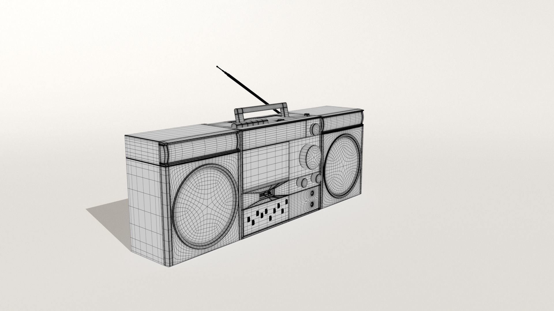 Radio boombox 3D model_4