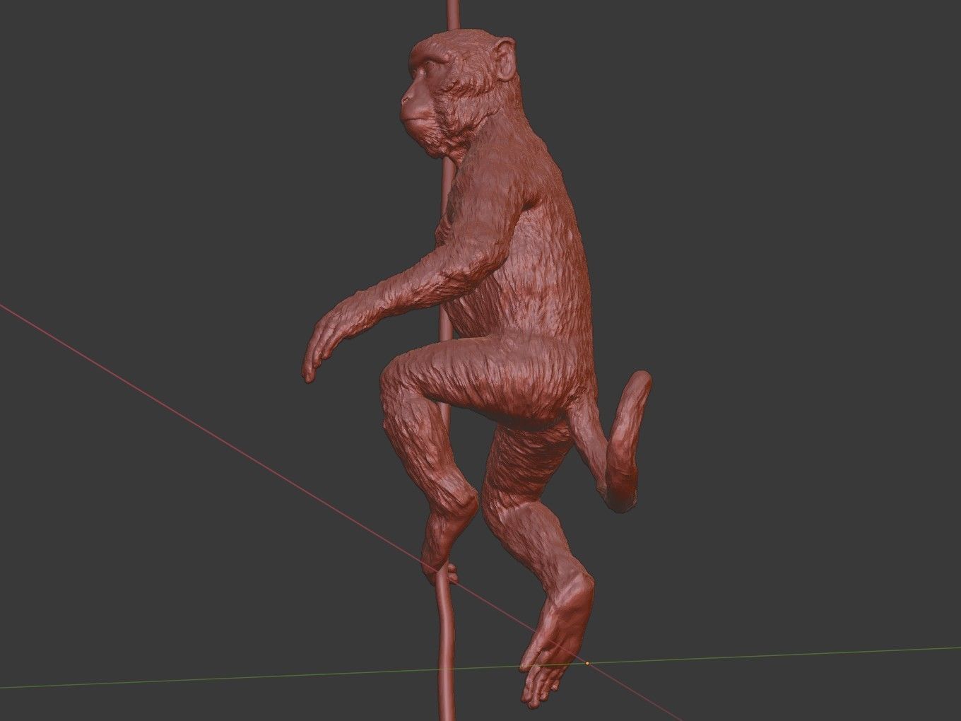 Long Tailed Macaque 3D print model_15