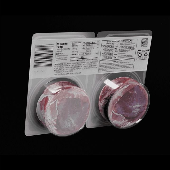 Package Of Meat 2 3D model_3