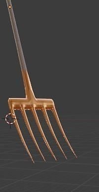 pitchfork with star in middle Free 3D model