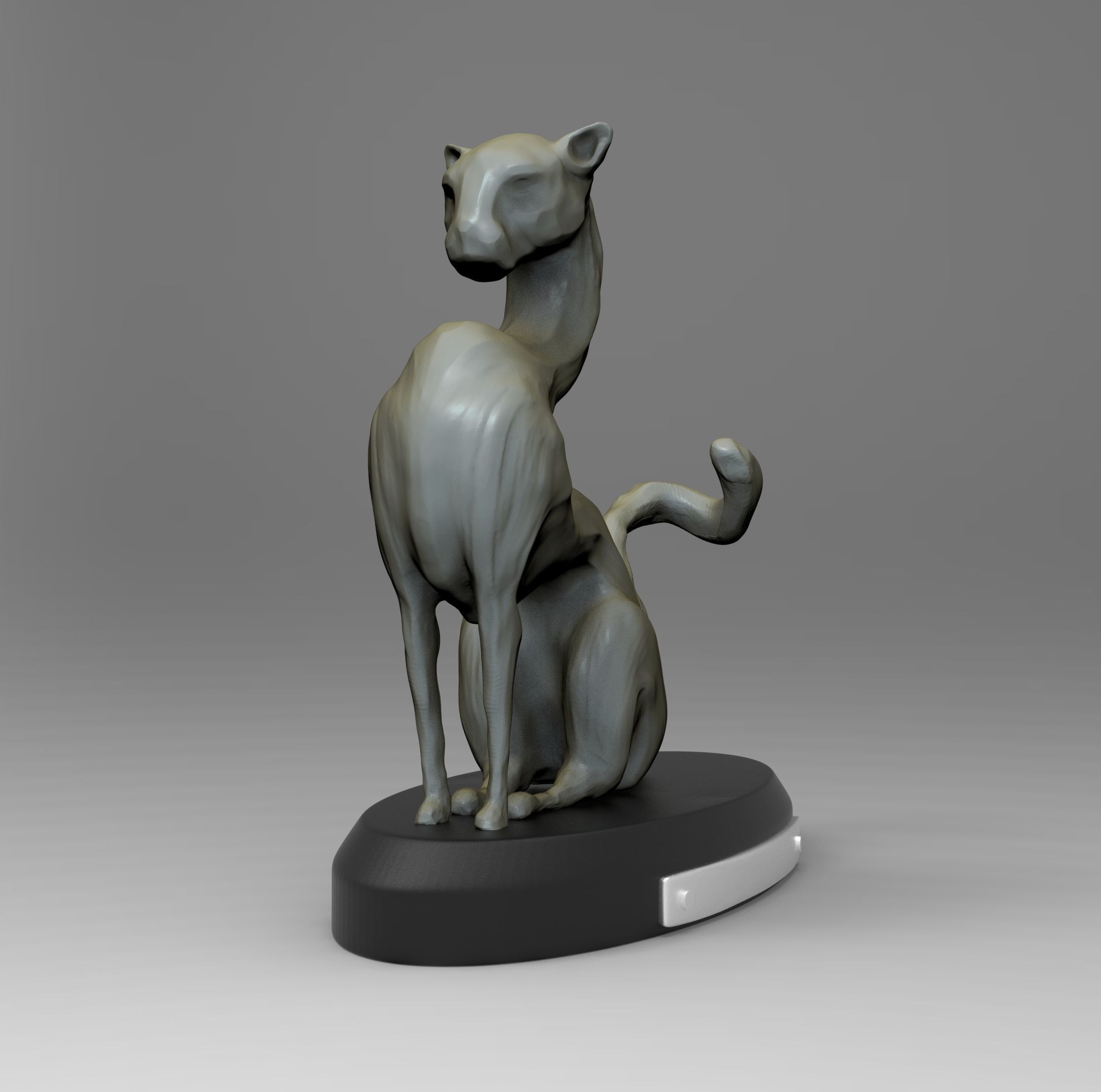 The Feng Shui Golden Leopard Statue 3D print model_4