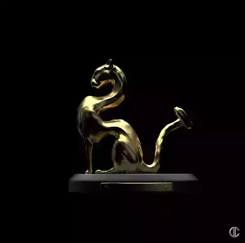 The Feng Shui Golden Leopard Statue 3D print model