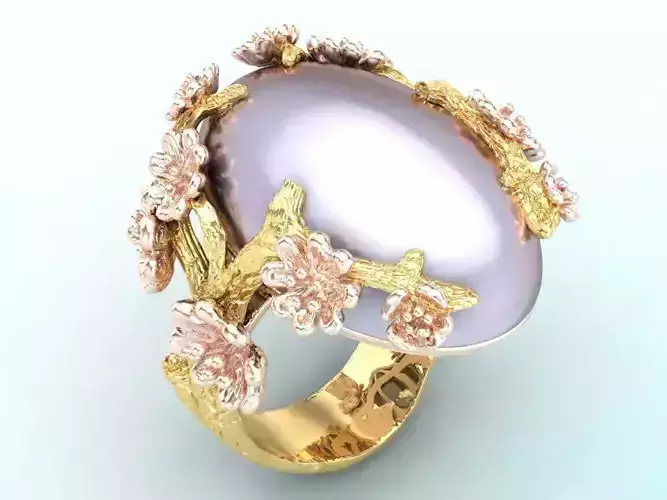 Peach Blossom Ring -  Apricot Blossom Rings -  Flower Rings
