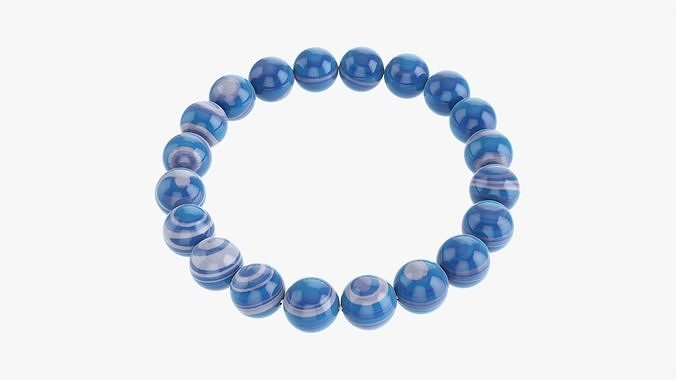 Bead Amethyst bracelet 3D model