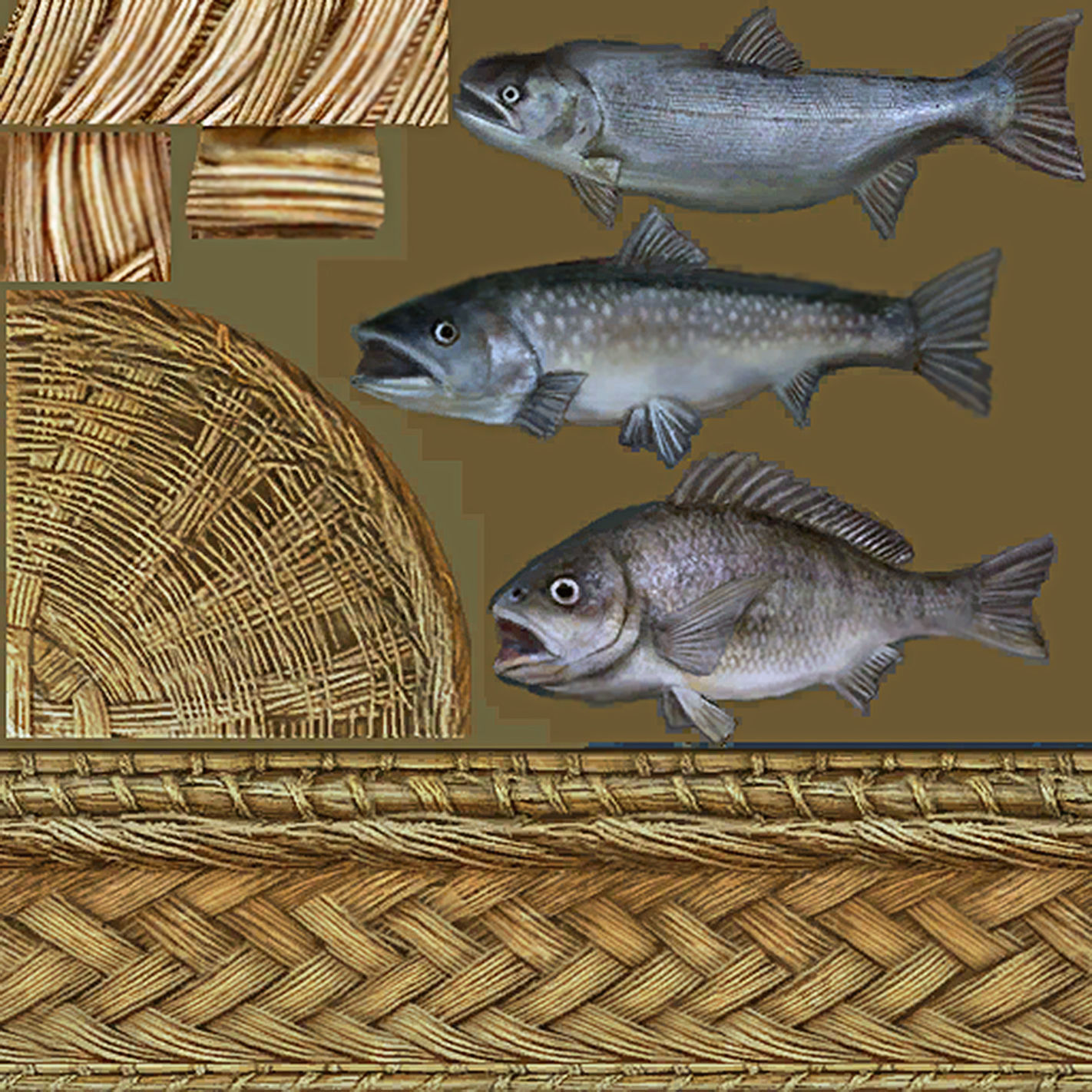 fish basket 3D model_8