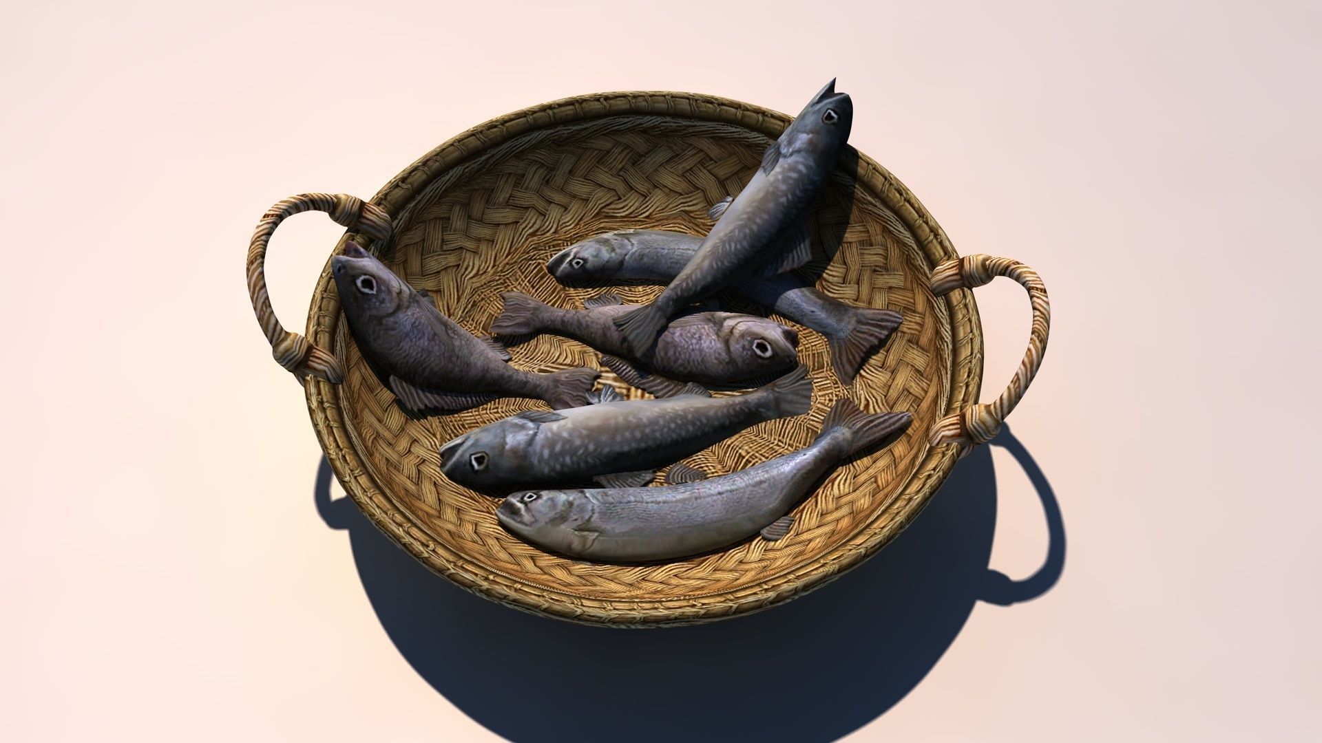 fish basket 3D model_2