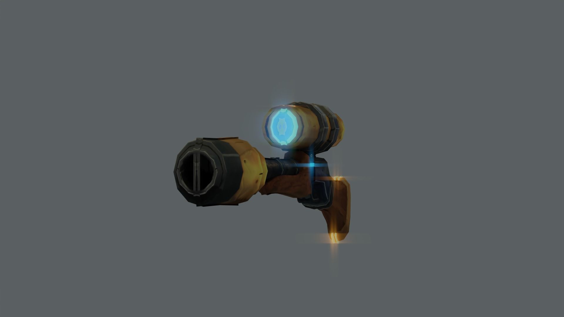 Shakabula gun with light Low-poly 3D model_7