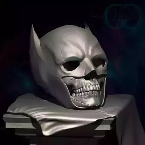Batman Skull on pedestal