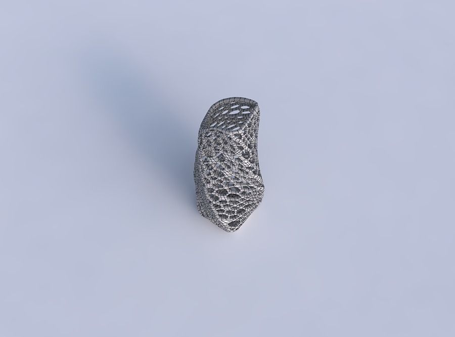 Vase twisted arc rectangle with dense organic lattice 3D print model_6