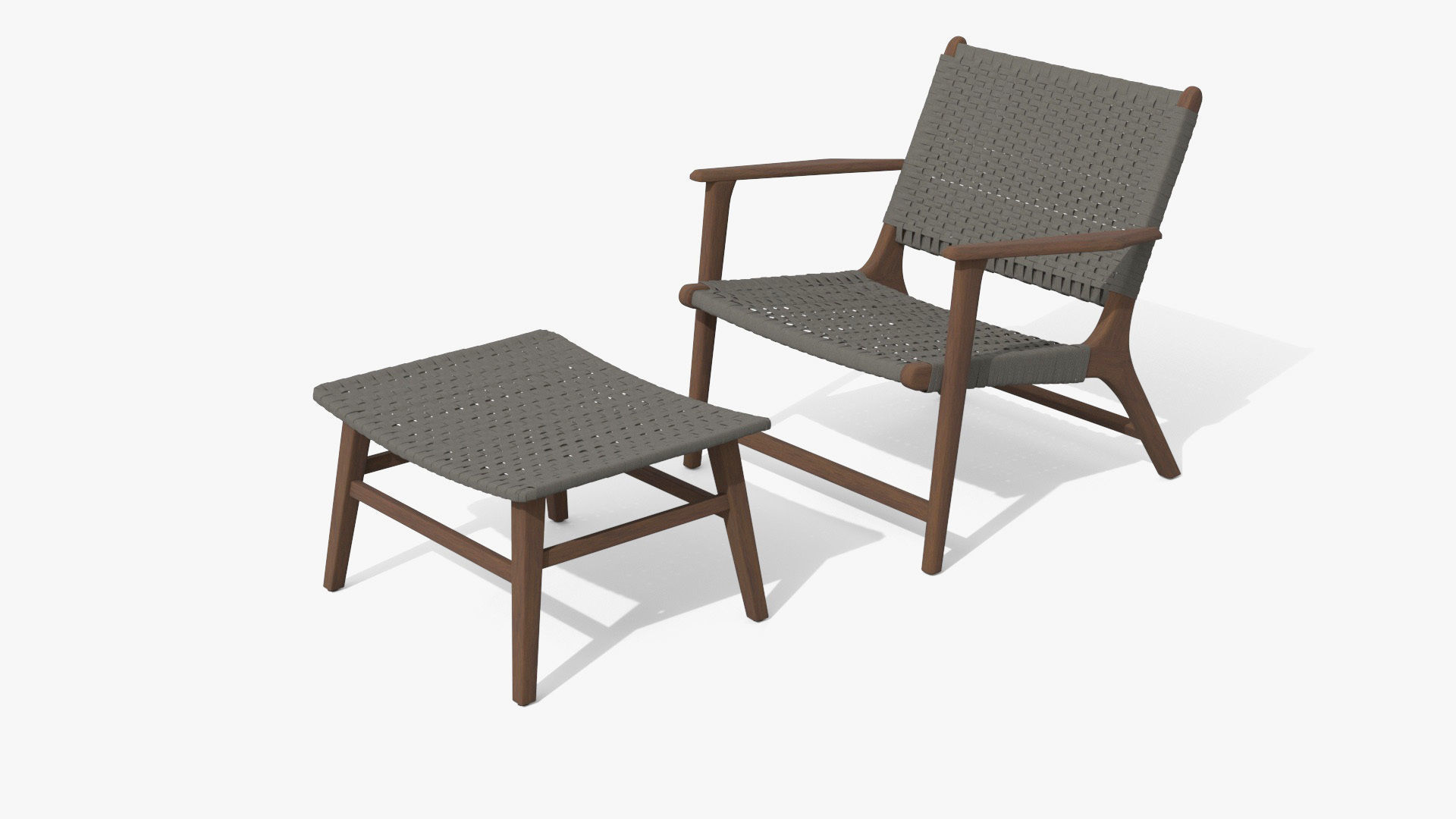 Reni Freckle Gray Lounge Chair Low-poly 3D model_31