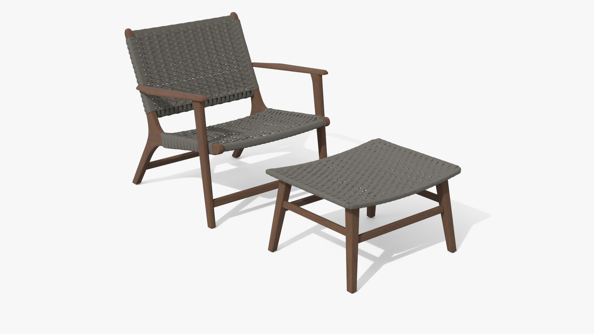Reni Freckle Gray Lounge Chair Low-poly 3D model_34
