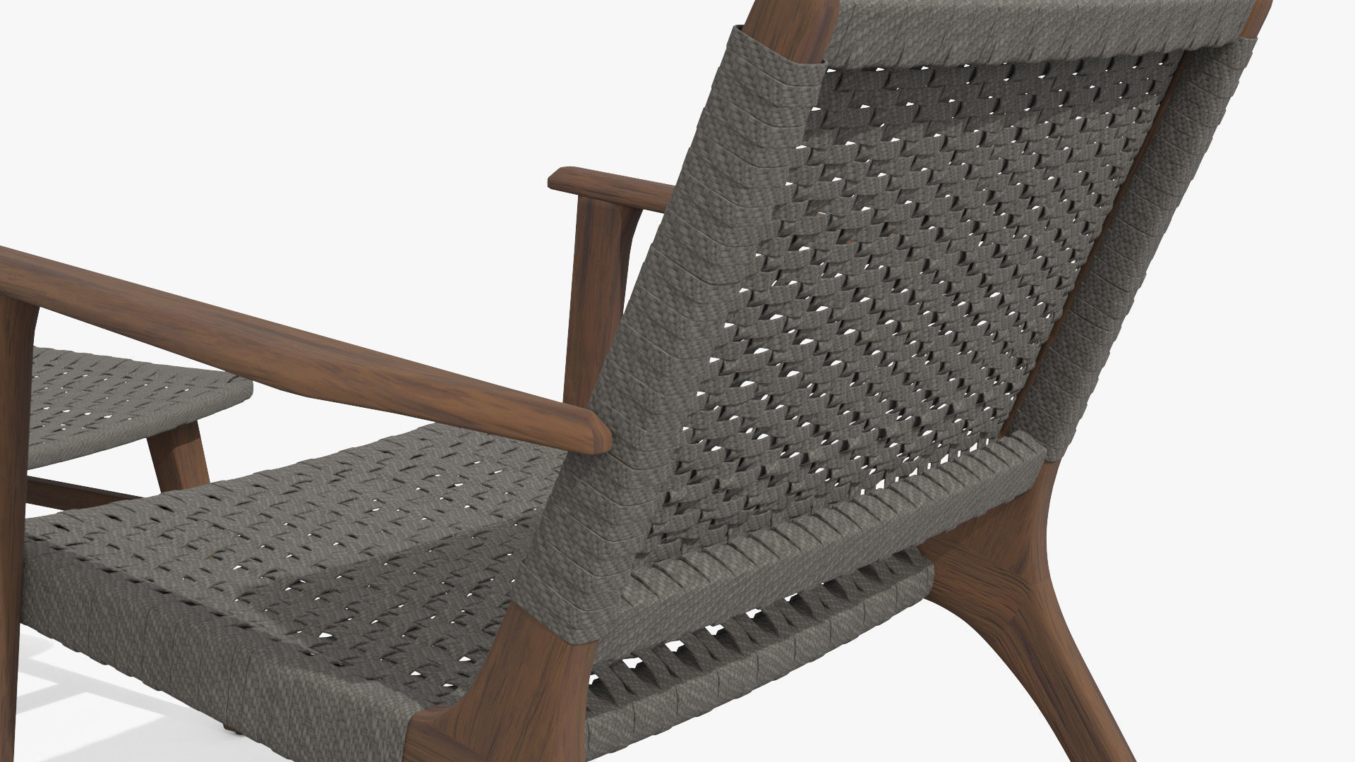 Reni Freckle Gray Lounge Chair Low-poly 3D model_5