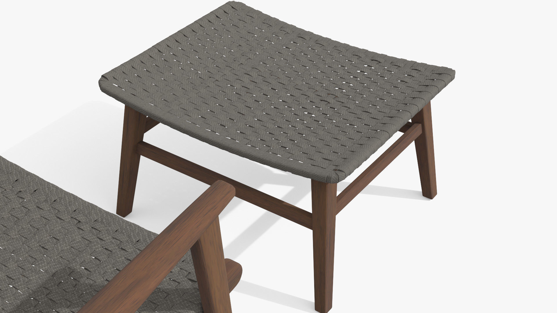 Reni Freckle Gray Lounge Chair Low-poly 3D model_7