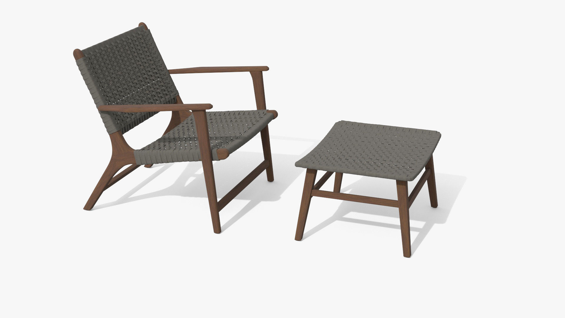 Reni Freckle Gray Lounge Chair Low-poly 3D model_23