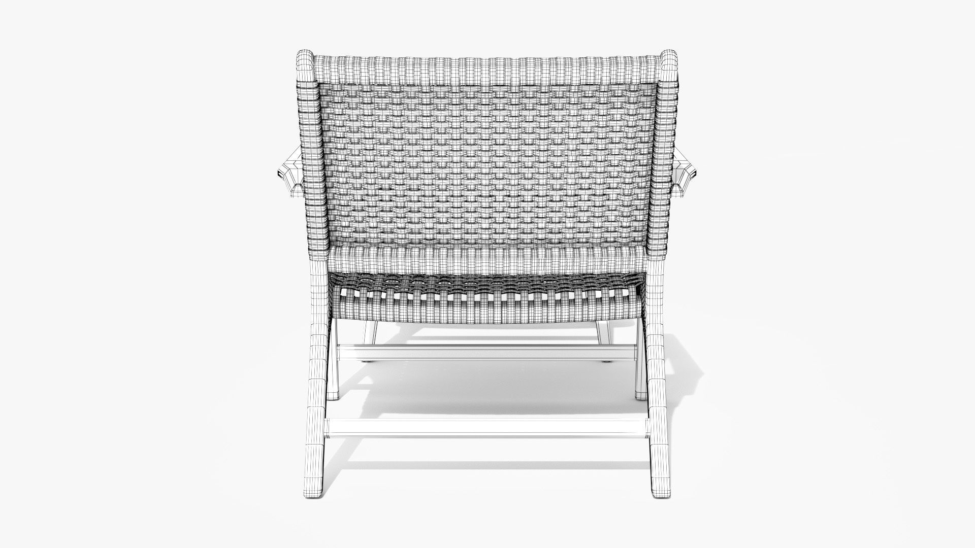 Reni Freckle Gray Lounge Chair Low-poly 3D model_13