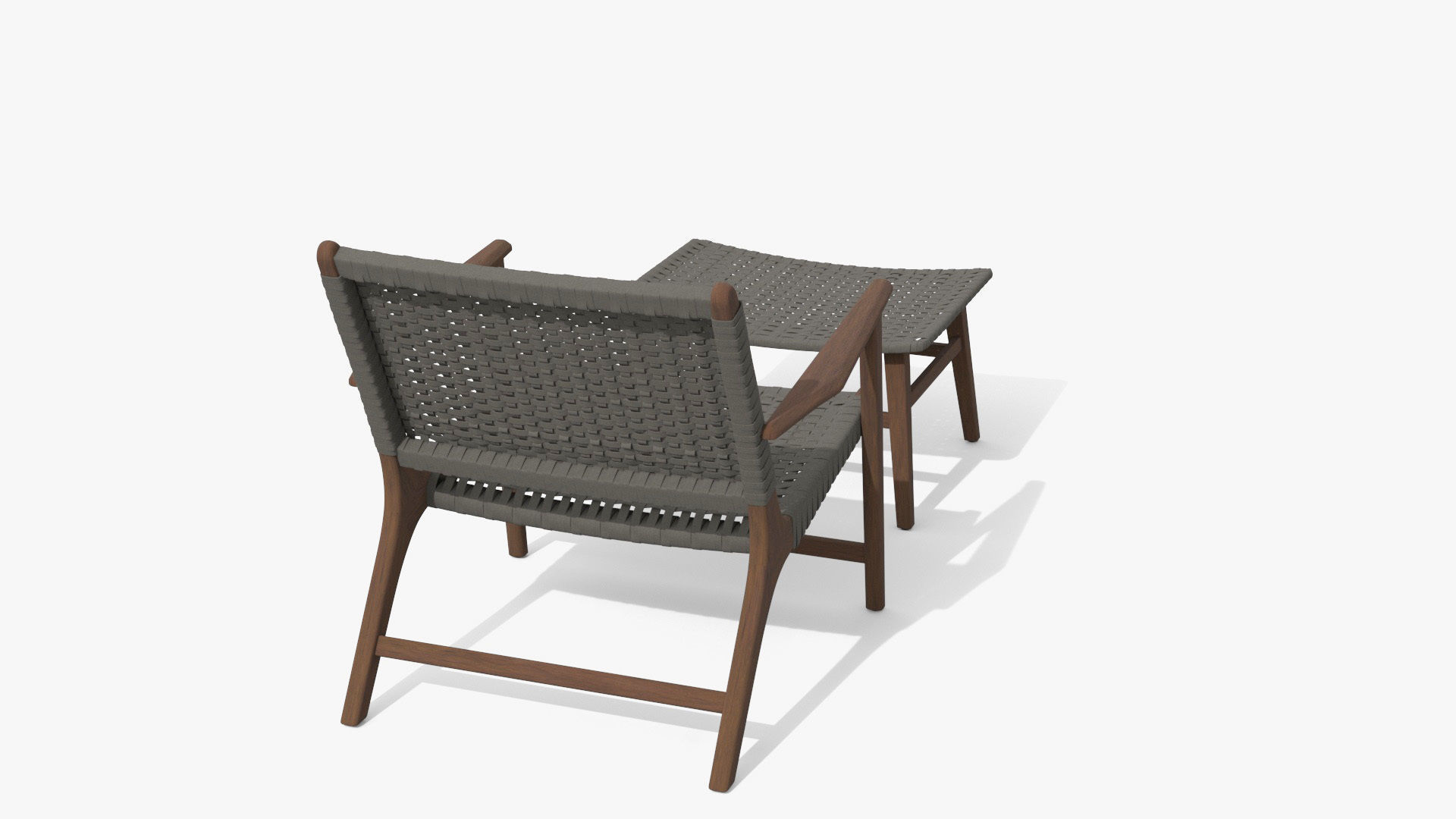 Reni Freckle Gray Lounge Chair Low-poly 3D model_26