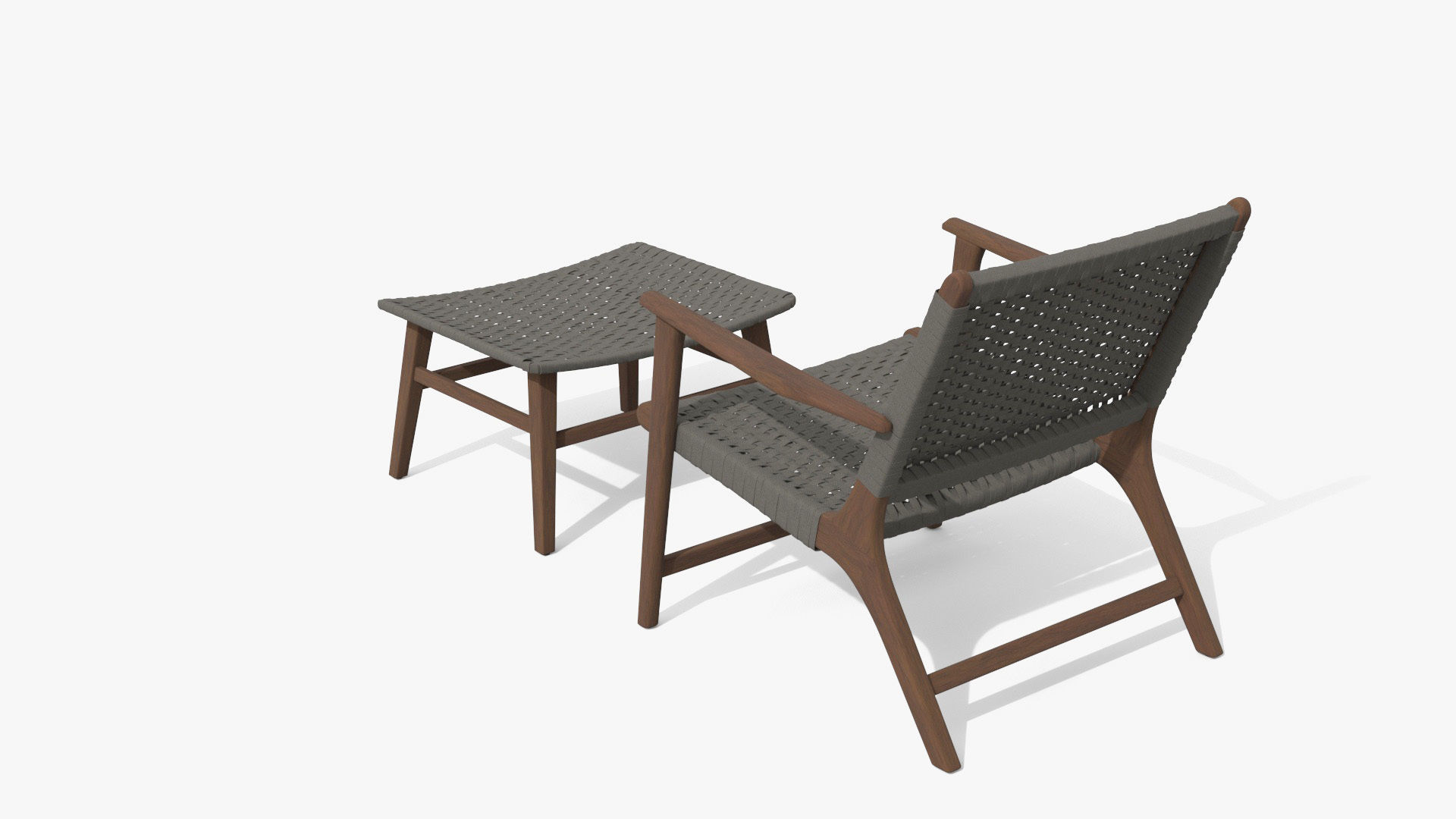 Reni Freckle Gray Lounge Chair Low-poly 3D model_28
