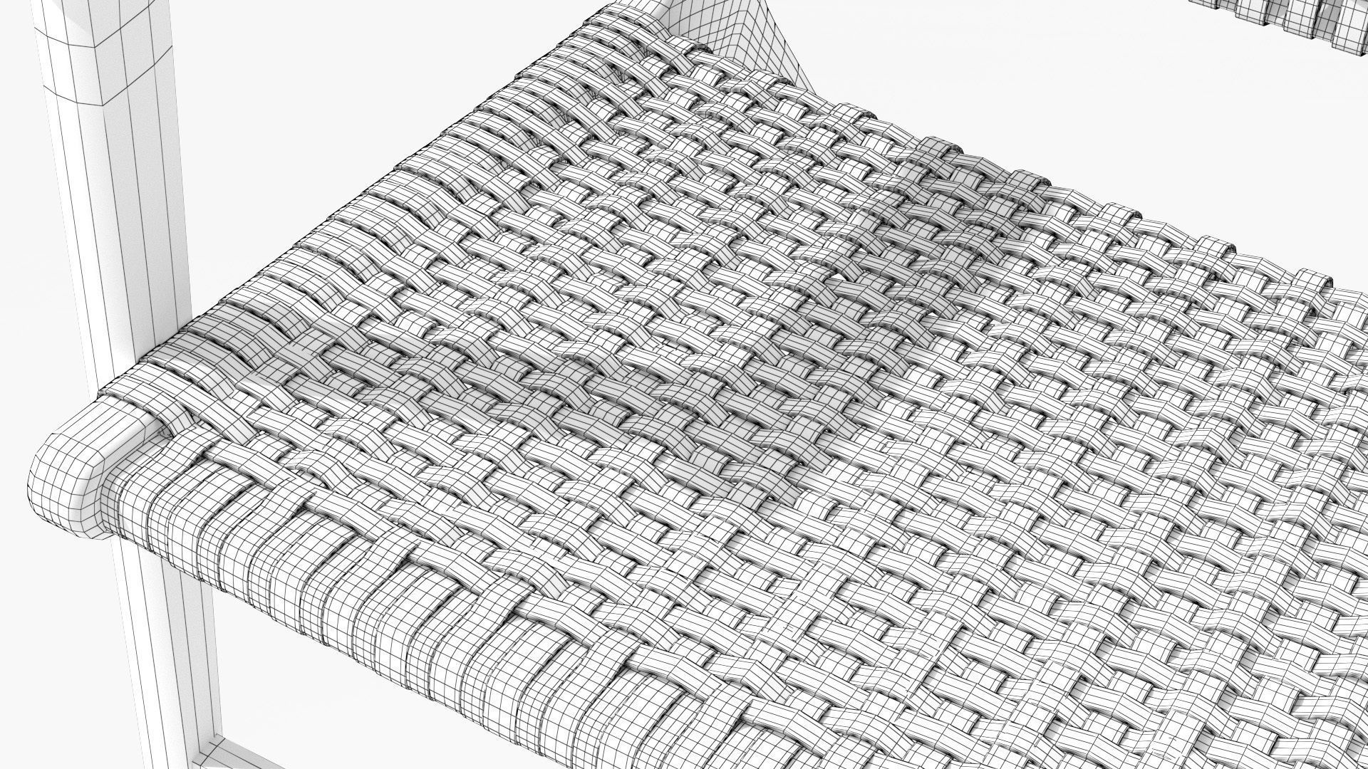 Reni Freckle Gray Lounge Chair Low-poly 3D model_15