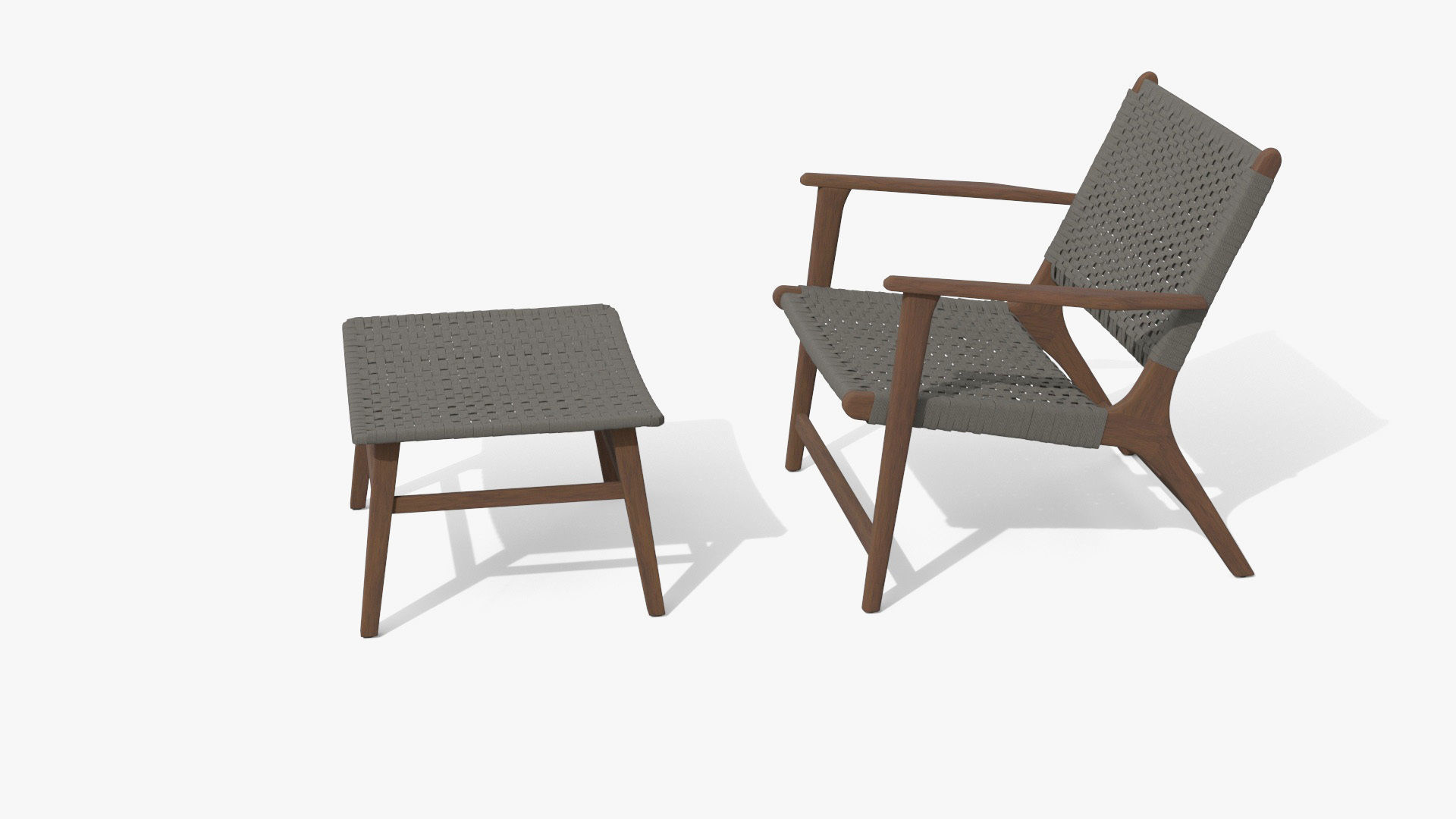 Reni Freckle Gray Lounge Chair Low-poly 3D model_30