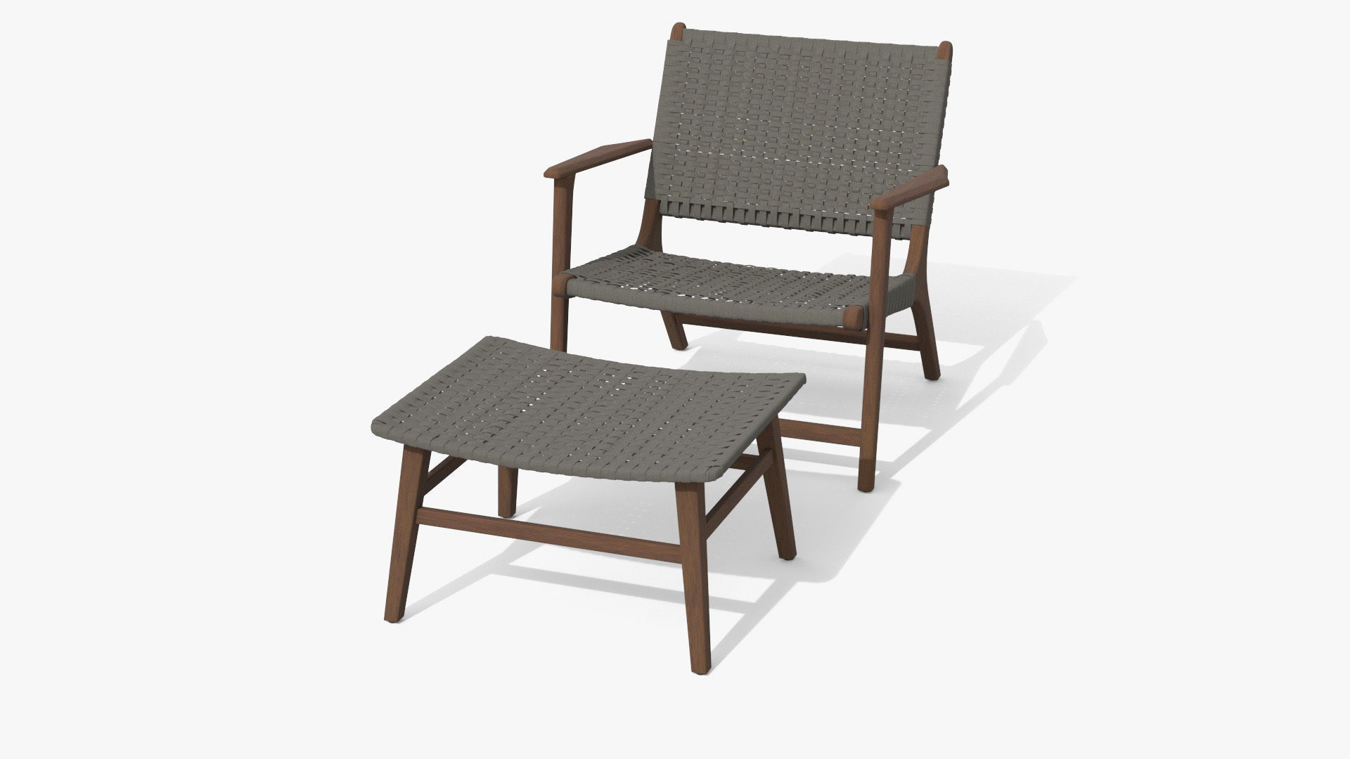 Reni Freckle Gray Lounge Chair Low-poly 3D model_32