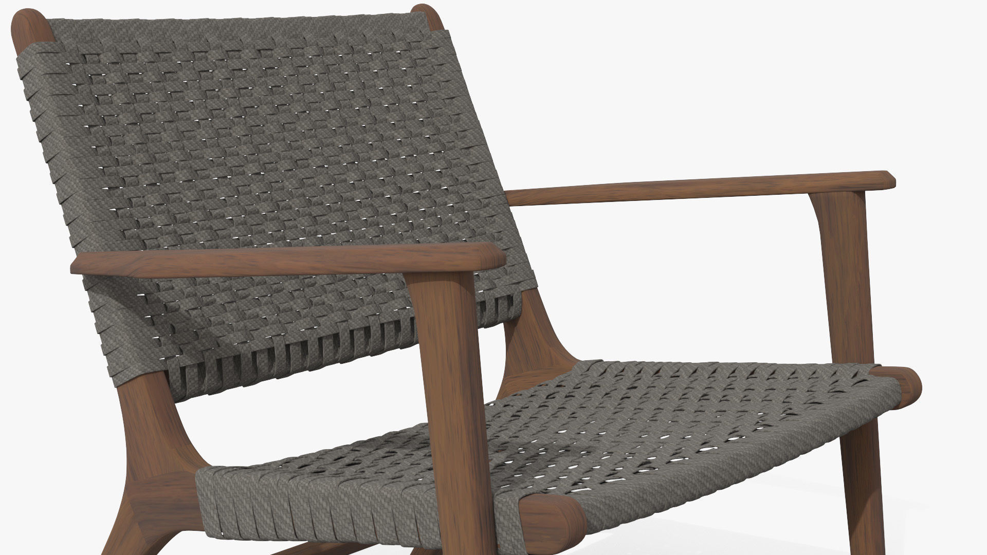 Reni Freckle Gray Lounge Chair Low-poly 3D model_8