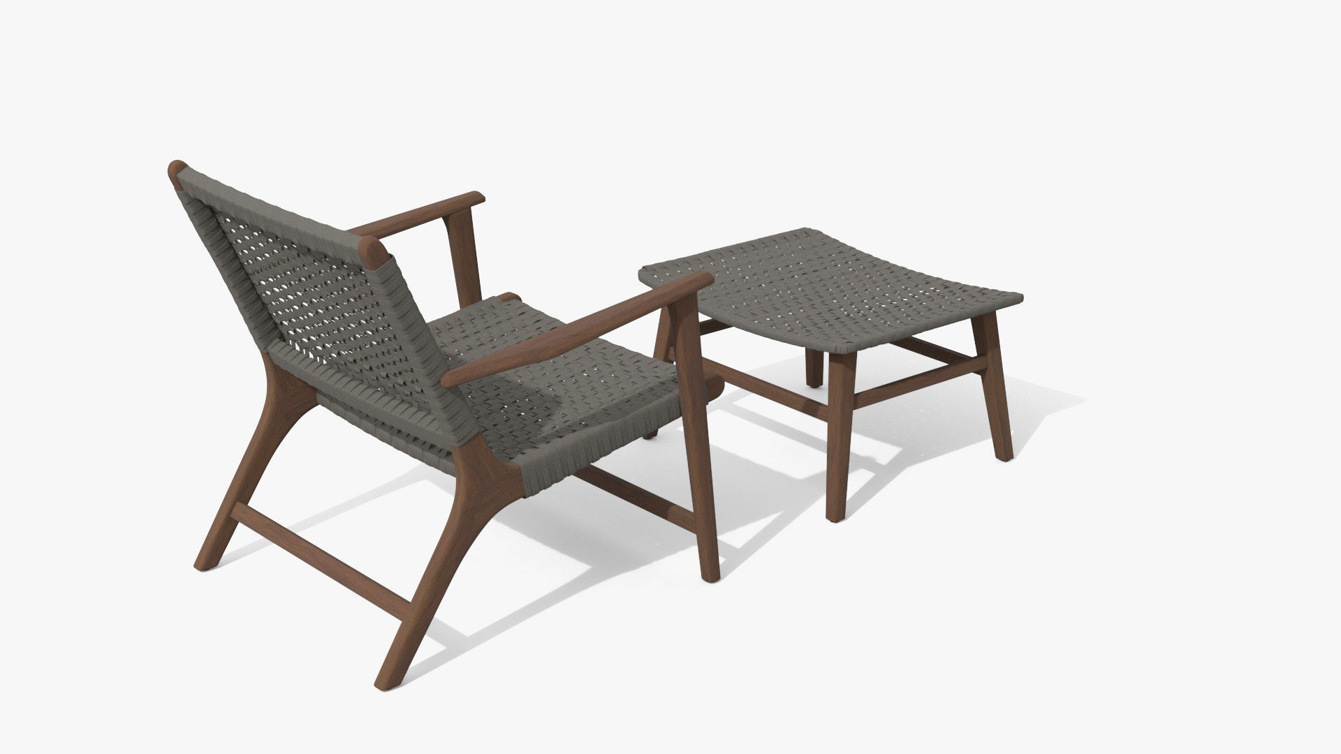 Reni Freckle Gray Lounge Chair Low-poly 3D model_25