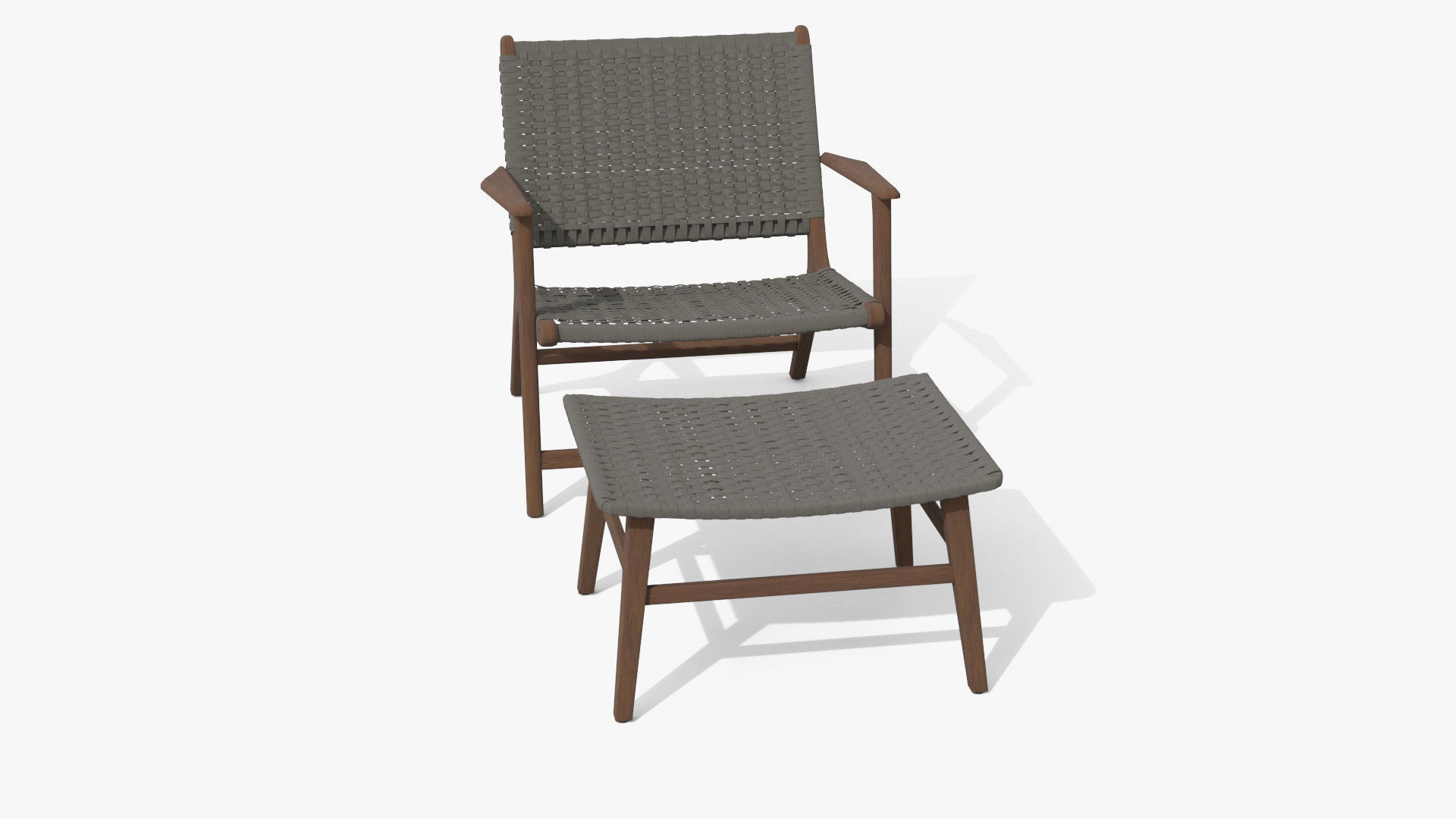 Reni Freckle Gray Lounge Chair Low-poly 3D model_33