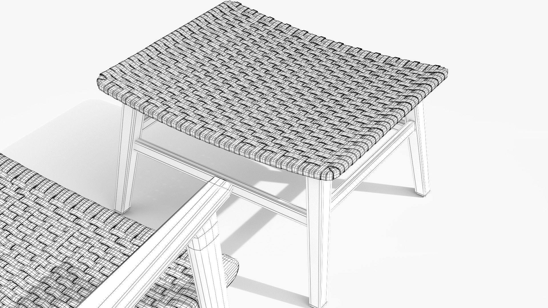 Reni Freckle Gray Lounge Chair Low-poly 3D model_12