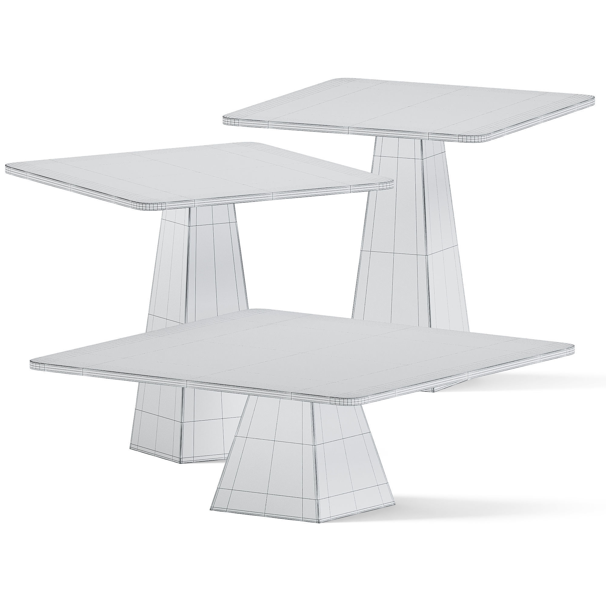 Metal Square Coffee Table Cosmos by OIA Design 3D model_1