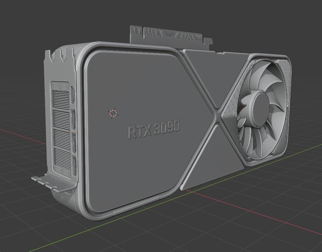 Pbr Textured Rtx 3090 3D model_8