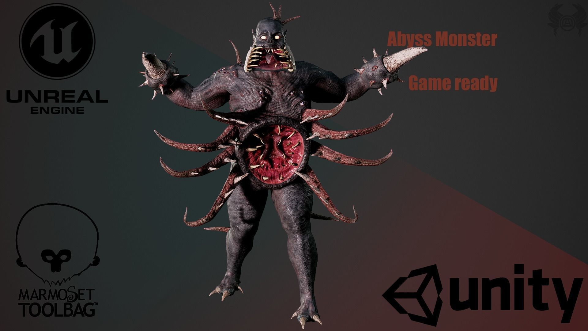 Abyss Monster 3D model animated | CGTrader