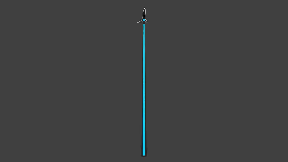 Lance-1 black and blue Low-poly 3D model