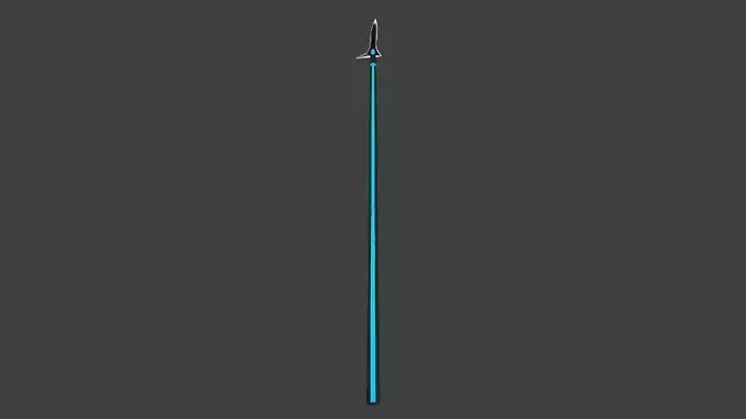 Lance-1 black and blue Low-poly 3D model
