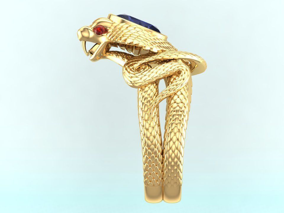 Snake ring - Cobra ring - Mens ring - N215 3D print model_7